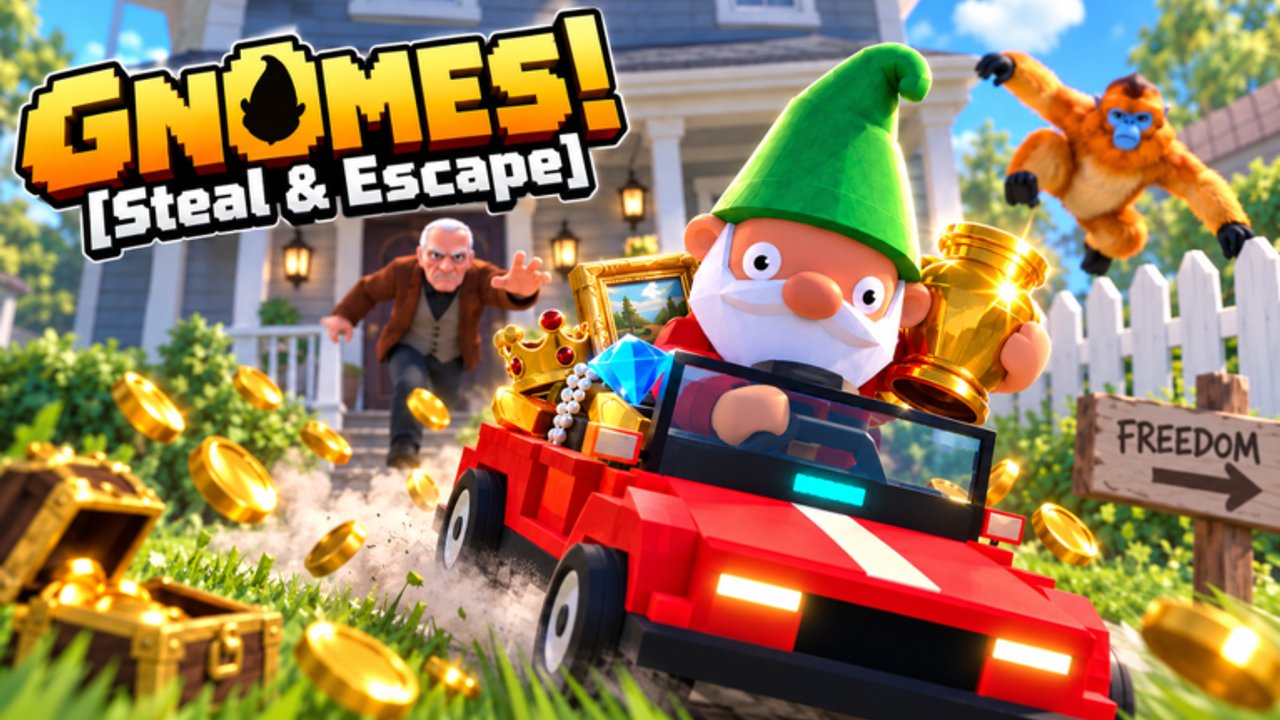 Gnomes! Steal and Escape Roblox overview of the house infiltration gameplay